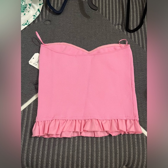Bright pink strapless tube top - Picture 3 of 4
